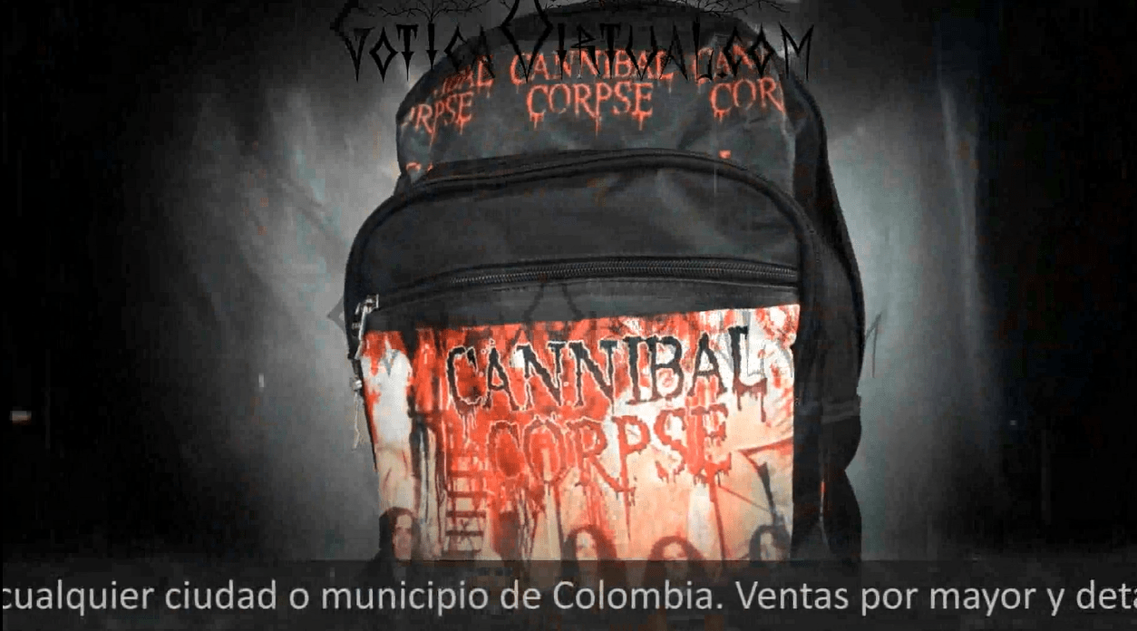 maleta cannibal corpse death bogota cali tunja neiva pereira bucaramnaga villavicencio barranquilla envios colombia